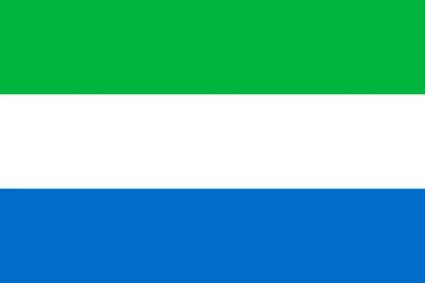 Drapeau de Sierra Leone proportion et couleurs correctes — Image vectorielle