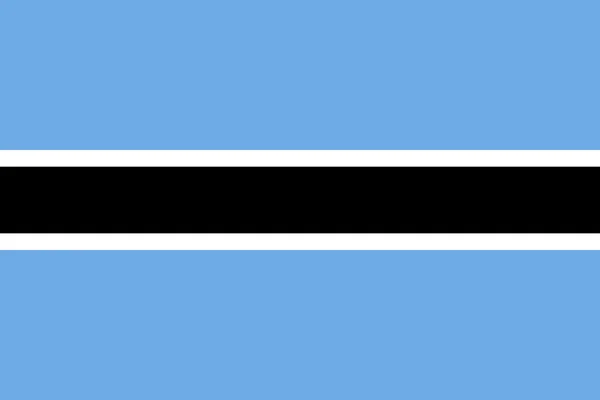 Bandiera del Botswana in proporzioni e colori corretti — Vettoriale Stock