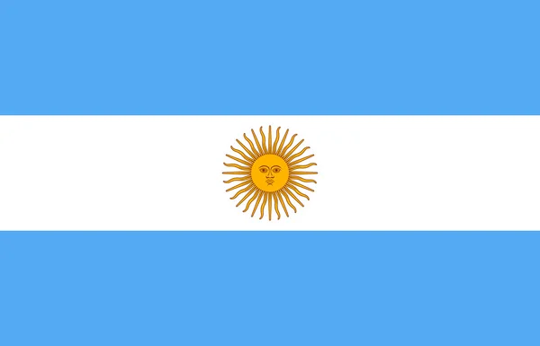 Bandera de Argentina en proporción y colores correctos — Vector de stock