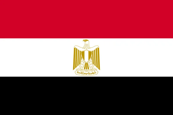 Bandeira do Egito em proporções e cores corretas — Vetor de Stock