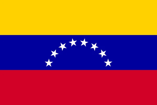 Flagge von venezuela in korrektem Verhältnis und Farben — Stockvektor