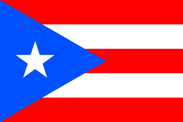 Bandera de Puerto Rico en proporciones correctas, colores — Vector de stock