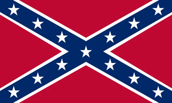 Confederate rebel flag correct proportions, colors — Stock Vector