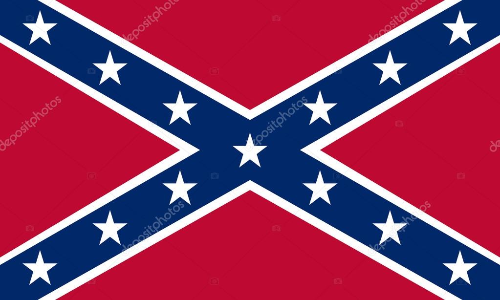 Confederate rebel flag correct proportions, colors