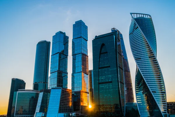 Moscow City at sunset — Stock Photo, Image