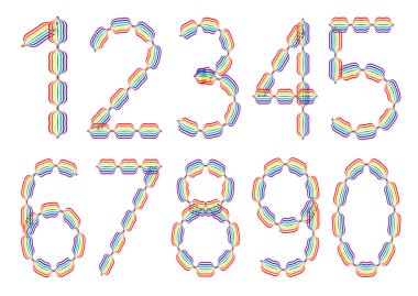 Gökkuşağı renkleri yapılan on numara grubu