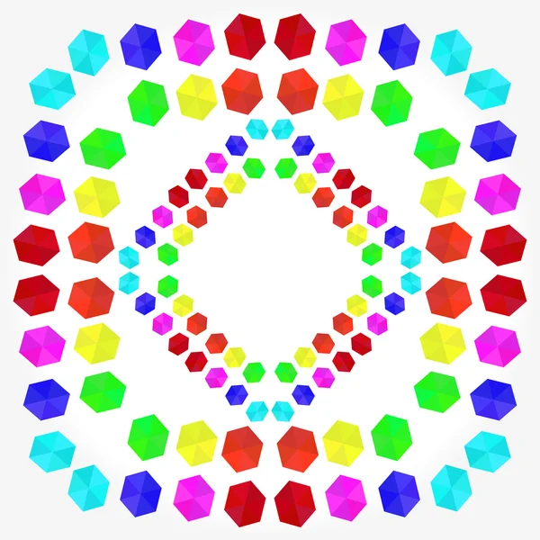 Buntes geometrisches Muster in Regenbogenfarben — Stockvektor