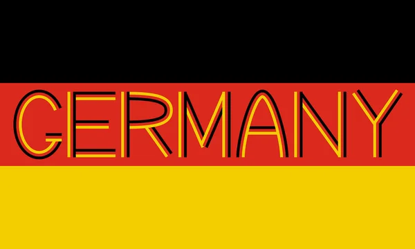 Flaga Niemiec i słowo Niemcy — Wektor stockowy