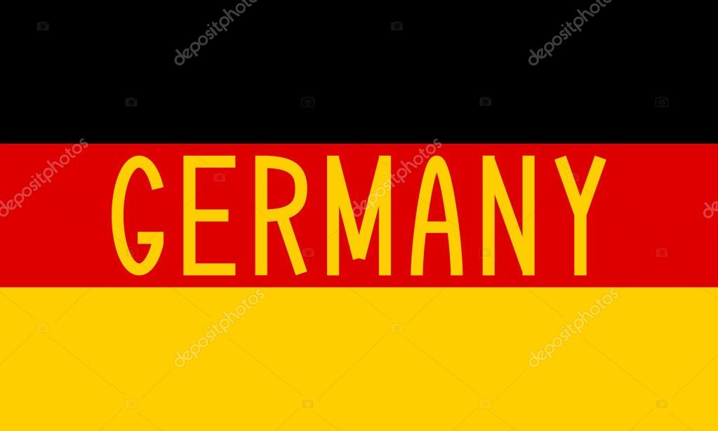 German flag and word Germany — Stock Vector © photoroman 92605602