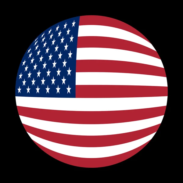 Amerikaanse vlag bol — Stockvector