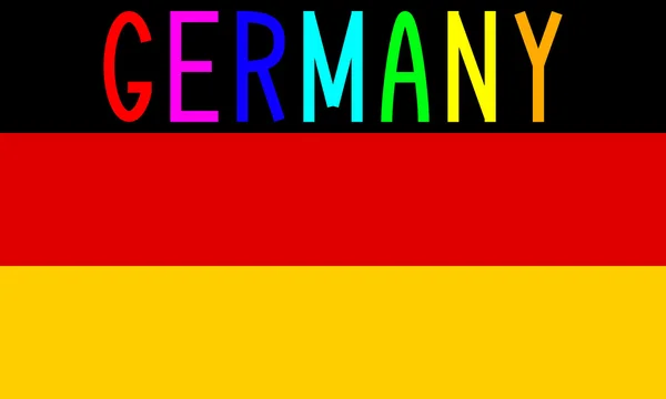 German flag and word Germany — Stock Vector