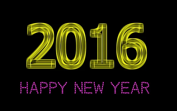 Tarjeta de felicitación de feliz año nuevo 2016 —  Fotos de Stock