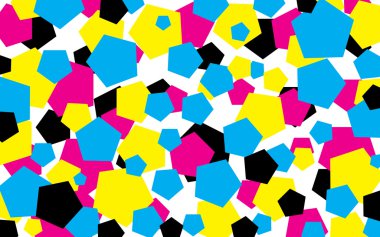 Geometrik desenli soyut illüstrasyon