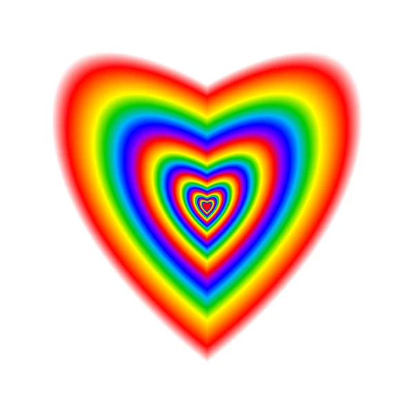 Big heart in rainbow colors — Stock Vector