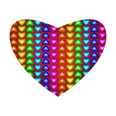 Büyük güzel çok renkli kalp