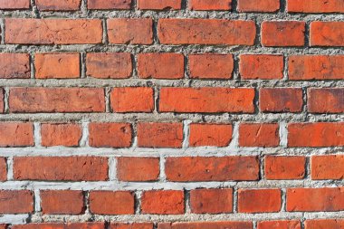 Kırmızı tuğla eski aşınmış duvar