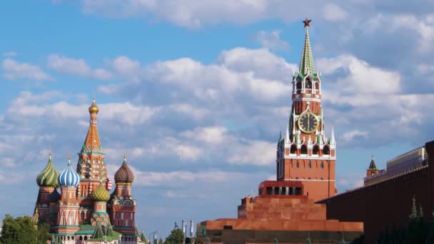 Moscú Kremlin y Plaza Roja, Rusia — Vídeo de stock