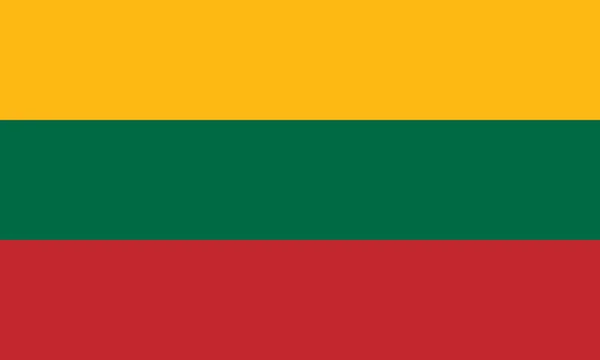 Bandeira de lithuania — Vetor de Stock