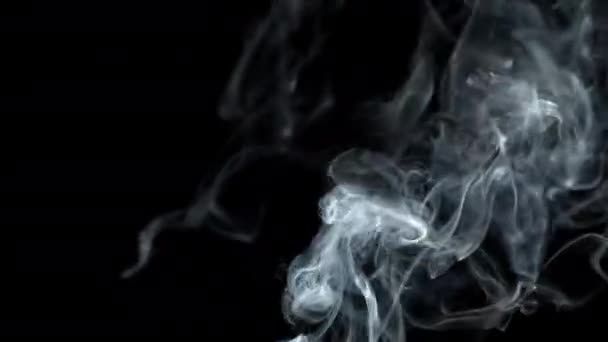 Smoke On Black Background Jet levanta-se. Dissipados de fumo. — Vídeo de Stock