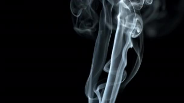 검은 색 바탕의 제트가 솟아오르고 있다. 담배를 끊는 사람들. — 비디오