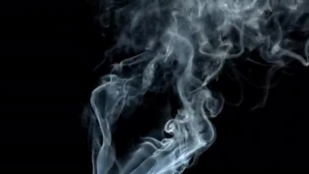 Smoke On Black Background Jet levanta-se. Dissipados de fumo. — Vídeo de Stock