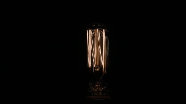 Light In Light Bulb Creates Effect Of Vertical Lines. — Stock Video