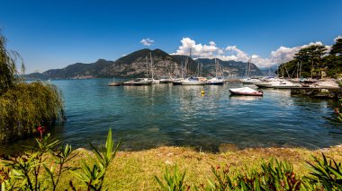 Iseo Lake Sebino Lombardy Italy clipart