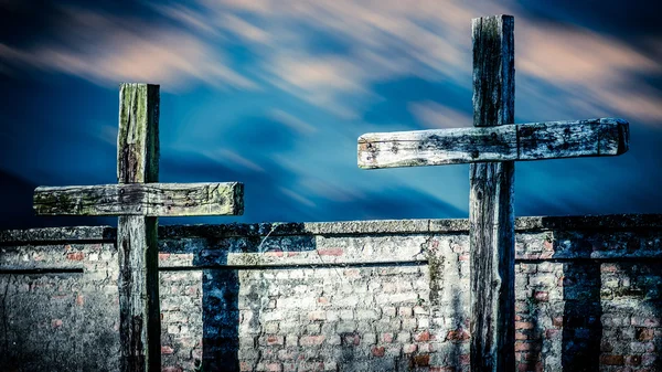 Pasja krzyż dramat — Zdjęcie stockowe
