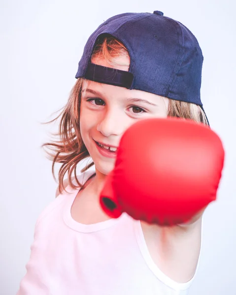 Brat child fighter — Stock Photo, Image