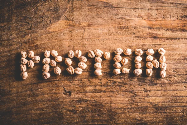 Protein auf Holz geschrieben — Stockfoto