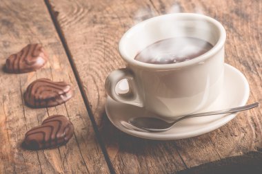 Sıcak çikolata kupası.