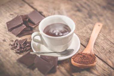 Sıcak çikolata kupası. 