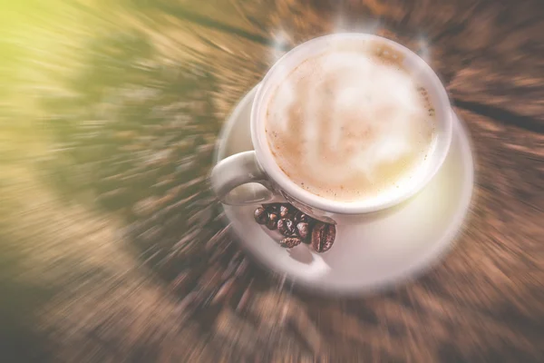 Hot espresso cappuccino coffee — Stock Photo, Image