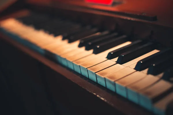 Клавіатура Старого Фортепіано Концепція Класичної Музики Майстерності — стокове фото