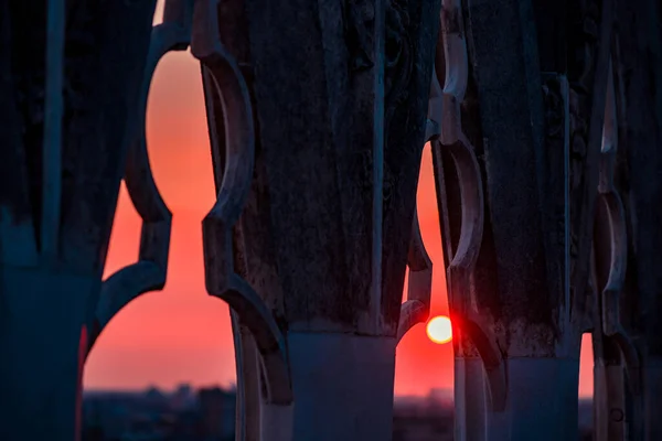 Uitzicht Bij Zonsondergang Van Duomo Milaan Stad Italië Concept Van — Stockfoto