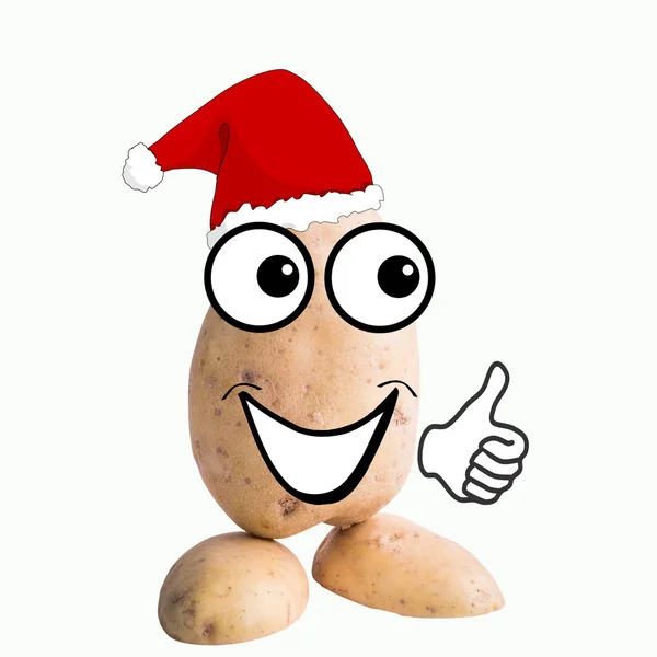 Kartoffelmännchen Weihnachtsmann — Stockfoto