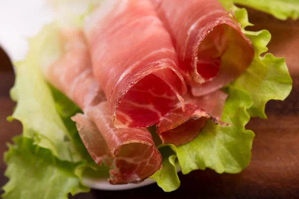 Smoked speck prosciutto — Stock Photo, Image