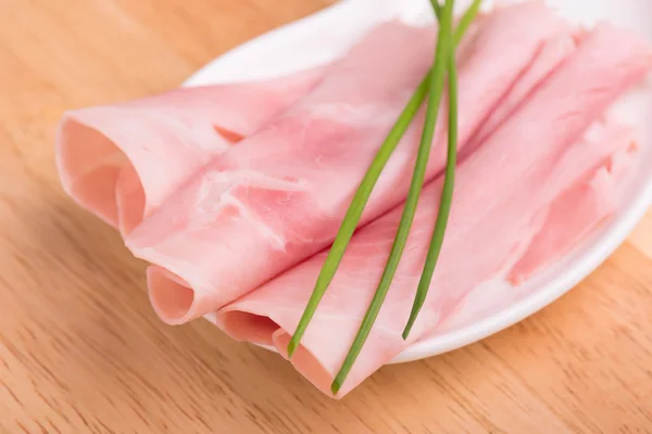 Ham prosciutto - selective focus — Stock Photo, Image