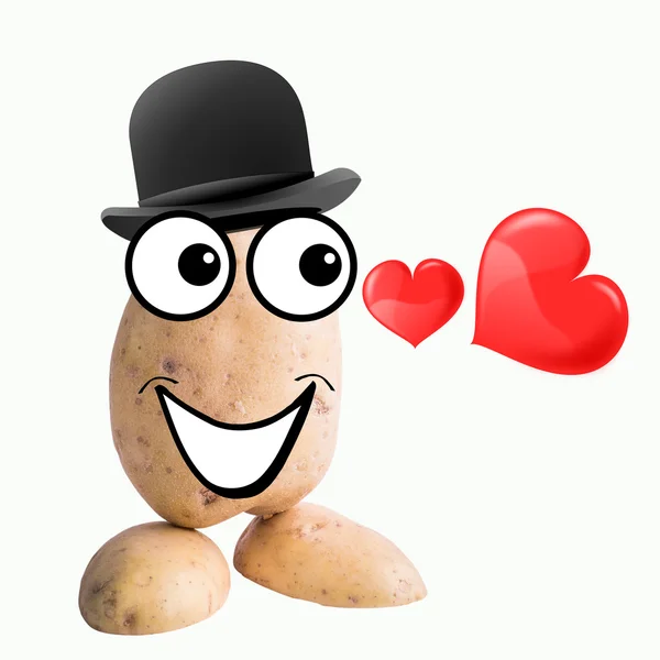 Kleine aardappel mens in liefde — Stockfoto