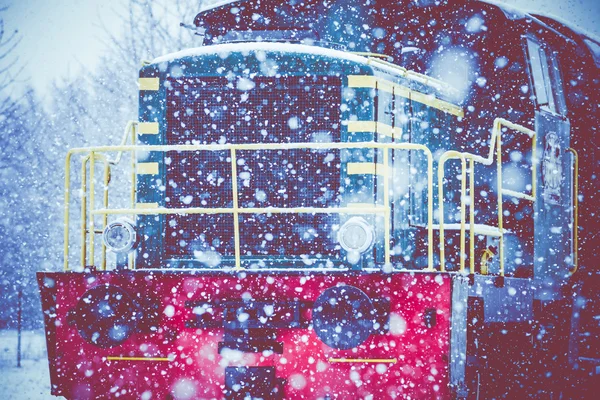 Winter train — Stock Photo, Image