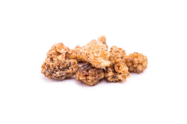 Dried mulberries fruit isolated on white background — Stock Photo, Image