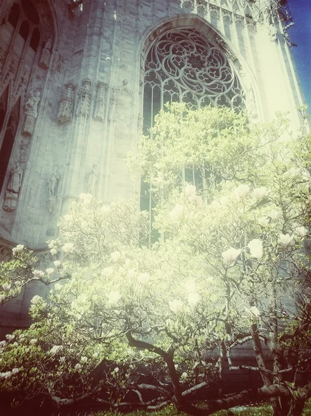 Duomo Milano - vecchia foto in stile cartolina — Foto Stock