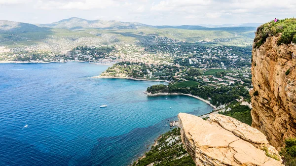 Stunning viewpoint from coastal cliff of Cassis — Stock Photo, Image