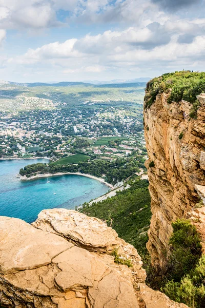 Viewpoint from coastal cliff of Cassis Provence France — Stock Photo, Image