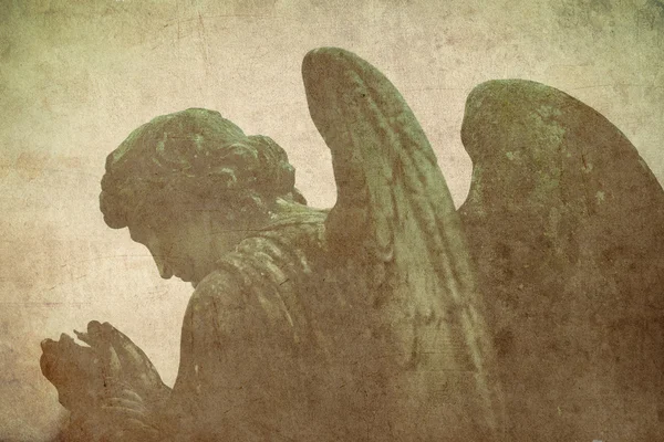 Modlitba anděl grunge — Stock fotografie
