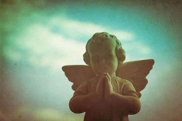 Ангел-хранитель ретро-гранж — стоковое фото