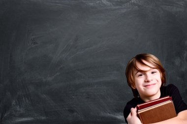 öğrenci okul Siyah Kara tahta üzerinde