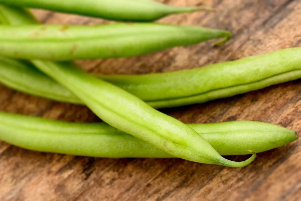 Grüne Bohnen verschieben selektiven Fokus — Stockfoto