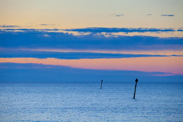 Zomer zonsondergang over de Baltische Zee — Stockfoto