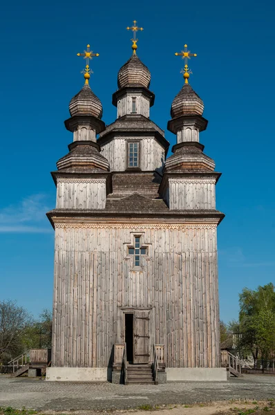 Wooden Orthodox Temple in Ukraine — Stock Photo, Image